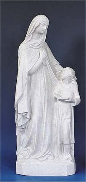 Saint Anne & Child Granite Sculpture Garden Decor